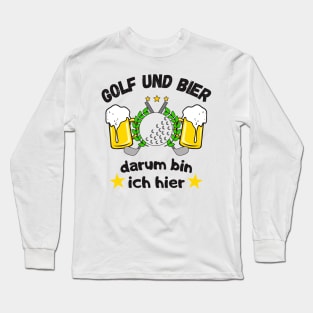 Golf und Bier Golfspieler Spaß Golfer Lustiges Long Sleeve T-Shirt